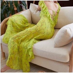 Free People Vibrant Yellow Floral Maxi Dress - shear - Swim Cover/Intimates